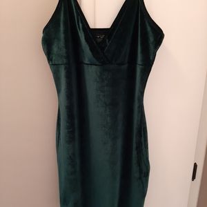 Velvet mini Emerald green dress! Size L